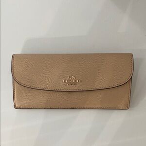 Coach Beige Leather Wallet